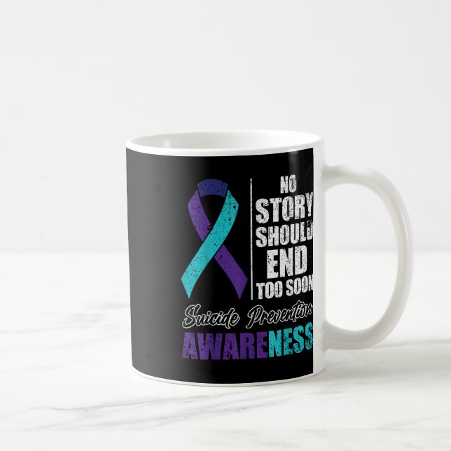 Caneca De Café Depressão Suicida Nenhuma História Deve Acabar Com (Direita)
