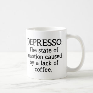 Caneca De Café Depresso Funny Coffee Mug