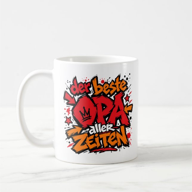 Caneca De Café der beste opa aller zeiten graffiti 5 (Esquerda)