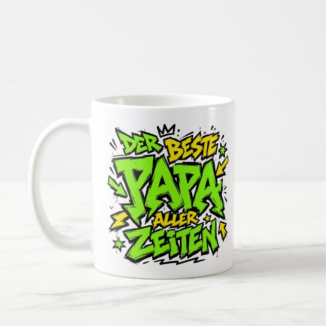 Caneca De Café der bste papa aller zeiten graffiti 6 (Esquerda)