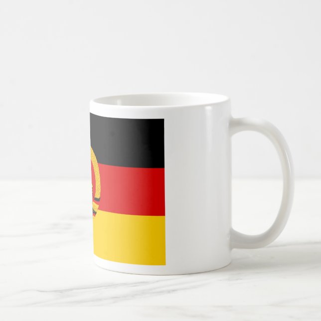 Caneca De Café Der RDA de Flagge - bandeira do GDR (East Germany) (Direita)
