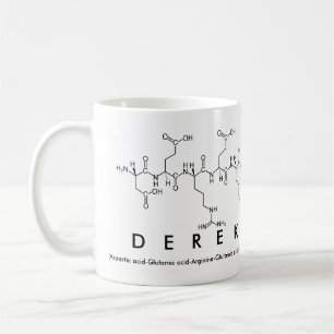 Caneca De Café Derek Peptide name mug