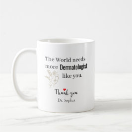 Caneca De Café Dermatologista Obrigado Nome Personalizado