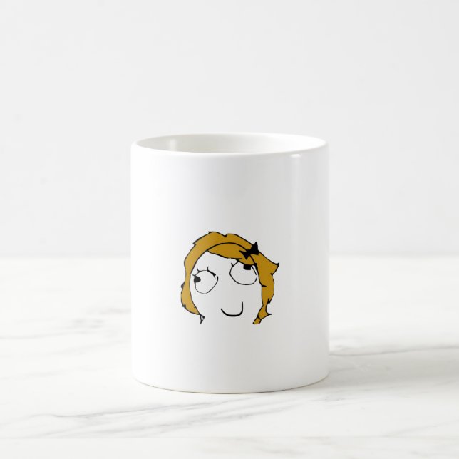 Caneca De Café Derpina Face Meme (Centro)