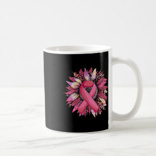 Caneca De Café Derramamento e sensibilização do Cancer de girasso