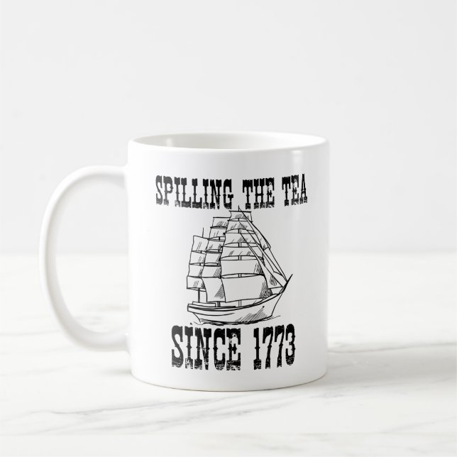 Caneca De Café Derramando o Chá Desde 1773 Professor de História  (Esquerda)