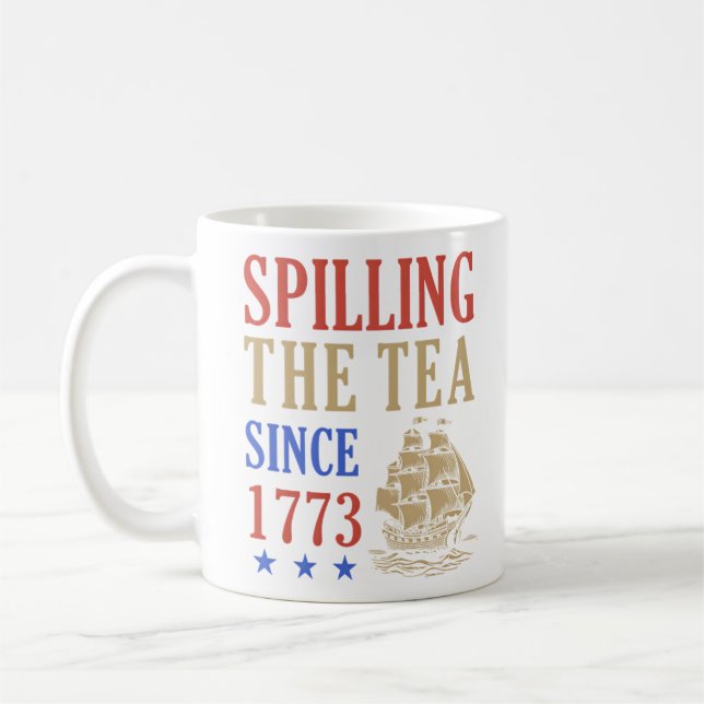 Caneca De Café Derramando o Chá Desde 1773 Sloth Engraçado (Esquerda)