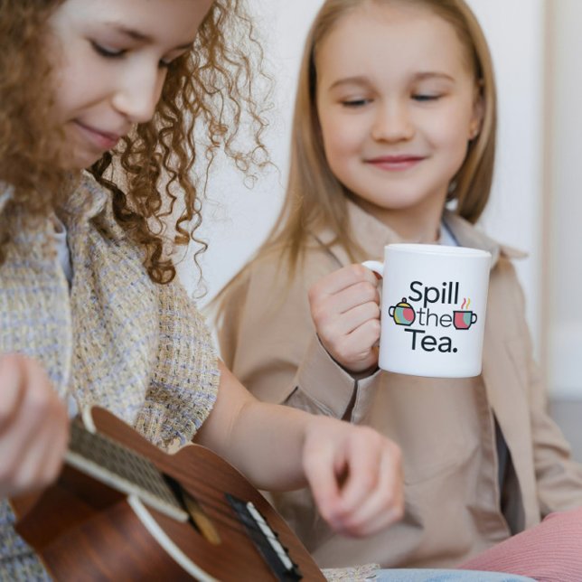 Caneca De Café Derramar do chá Engraçado Coffee Mug (Spill the Tea Funny Coffee Mug)