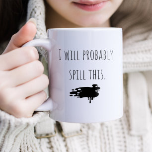 Caneca De Café Derramar Engraçado Este Café