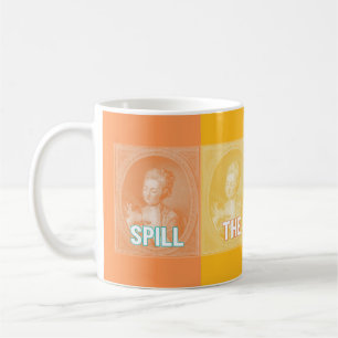 Caneca De Café "Derramar the Tea Sis" (retrato vintage de pop de