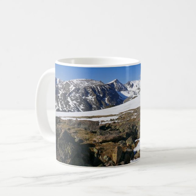 Caneca De Café Derretimento de Neve nas Montanhas Rochosas (Frente Esquerda)