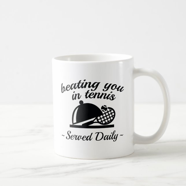 Caneca De Café Derrotando Você no Tênis (Direita)