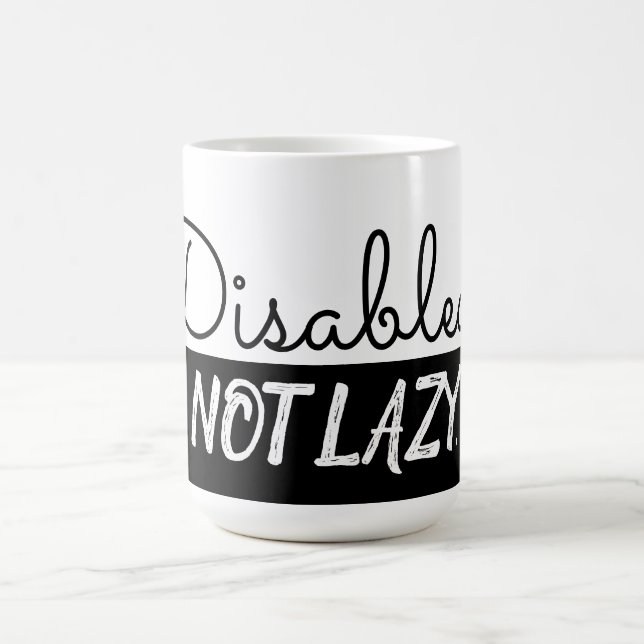 Caneca De Café Desativado. Não Preguiçoso. Coffee Mug. (Centro)