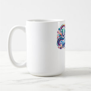 Caneca De Café Desbloqueie Novos Mundos–Tipografia Minimalista In