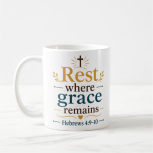 Caneca De Café Descanso Onde a Graça Permanece Citação das Escrit