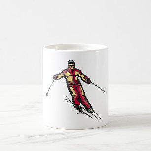 Caneca De Café Descida Skier