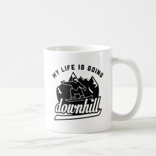 Caneca De Café Descida Snowboard