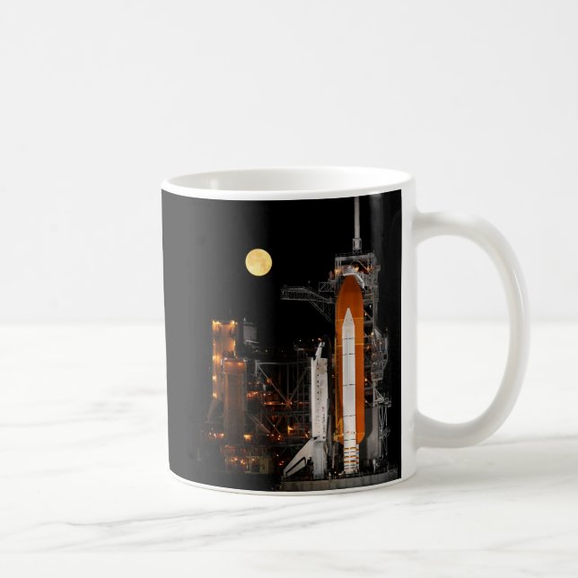 Caneca De Café Descoberta do Shuttle de Espaço e Lua (Direita)