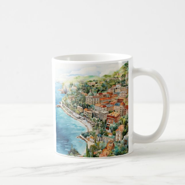 Caneca De Café Descobrindo os Charmes Costeiros do Mônaco #8 (Direita)