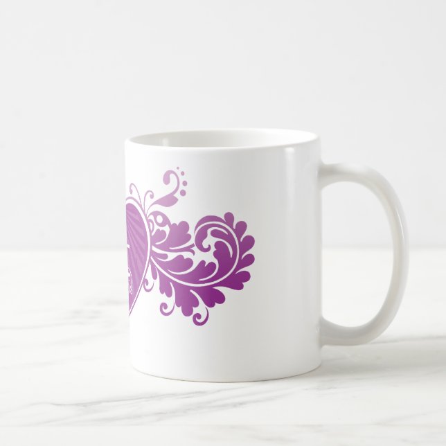 Caneca De Café Descolamento Fangirl Purple Heart (caneca) (Direita)