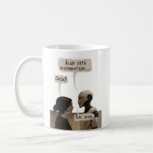 Caneca De Café Desconectado (com frase)