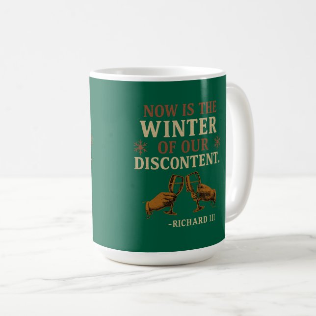 Caneca De Café Descontentamento de Natal  (Frente Esquerda)