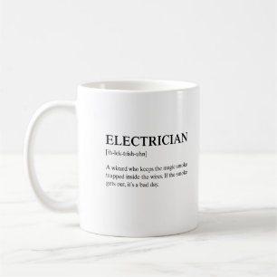 Caneca De Café Descrição Técnica Engraçada de Eletricista