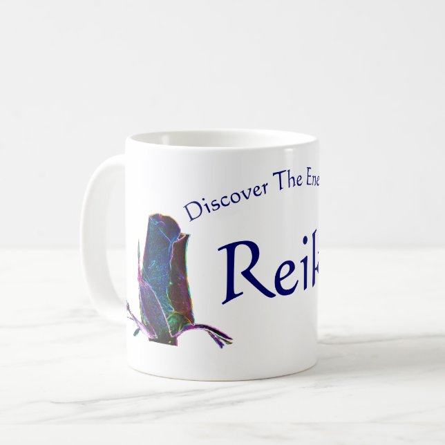 Caneca De Café Descubra A Energia De Reiki (Frente Esquerda)