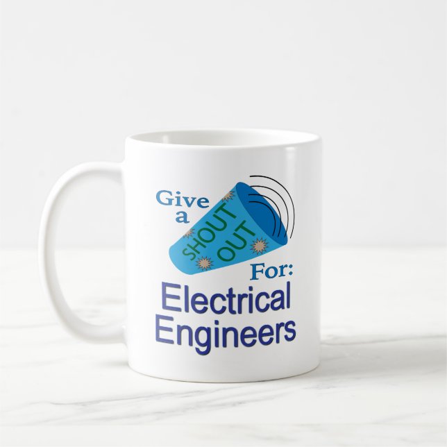 Caneca De Café Descubra os Engenheiros elétricos (Esquerda)
