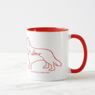 Caneca de café descuidado do amor