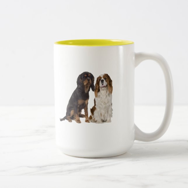 Caneca de café descuidado do Spaniel de rei (Direita)