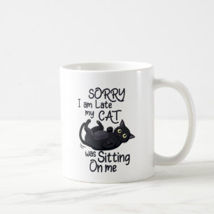 Caneca De Café Desculpas Engraçado - Atrasado por causa do meu ga