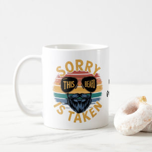 Caneca De Café Desculpe Esta Barba Está Ocupada Design Engraçado