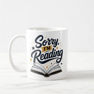Caneca De Café Desculpe, Estou Lendo Tipografia de Amante de Livr