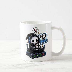 Caneca De Café Desculpe, estou offline humor de gamer introvertid