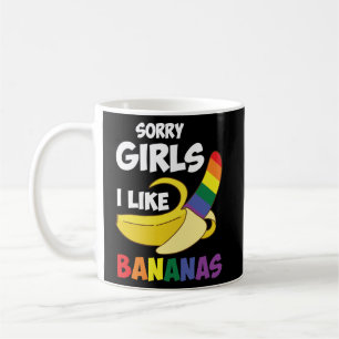 Caneca De Café Desculpe garotas, eu gosto de Orgulho gay LGBT