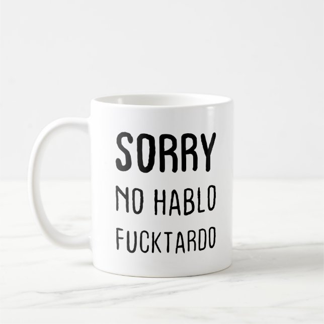 Caneca De Café Desculpe, Hablo Focktardo Coffee Mug (Esquerda)