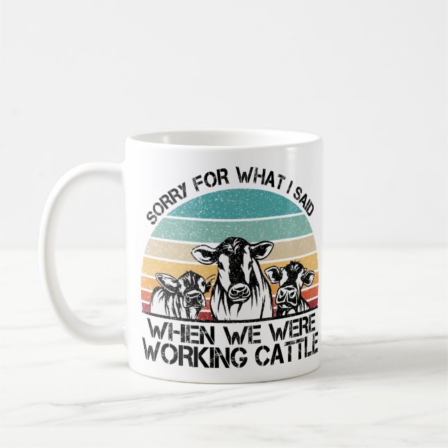Caneca De Café Desculpe-me pelo que disse quando estávamos trabal (Esquerda)