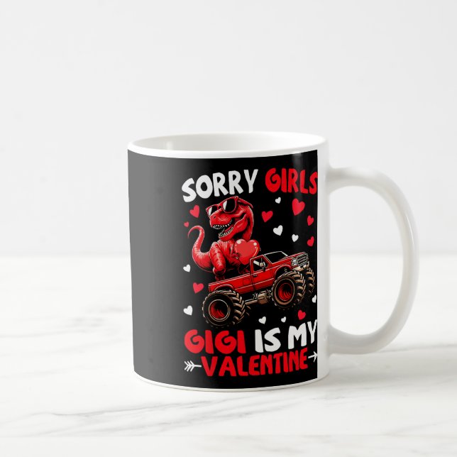 Caneca De Café Desculpe Meninas Gigi É Meu Dinossauro Monstro Do  (Direita)