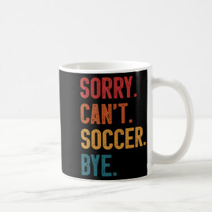 Caneca De Café Desculpe Não Futebol Tchau Vintage Retro Camiseta
