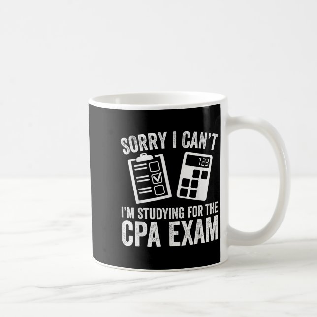 Caneca De Café Desculpe, não posso, estou estudando para o exame  (Direita)