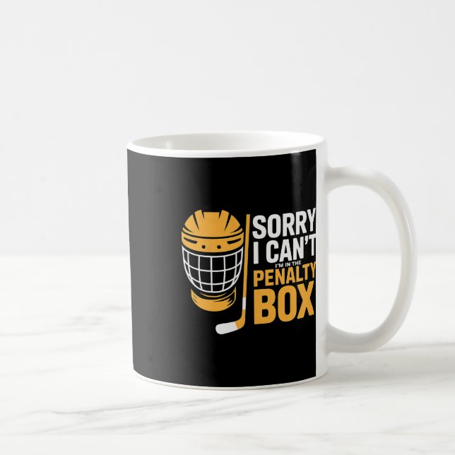 Caneca De Café Desculpe, não posso, estou na caixa de penalidade  (Direita)