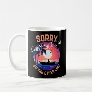 Caneca De Café Desculpe, não posso falar que estou na outra linha