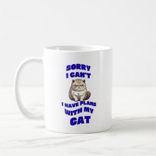 Caneca De Café Desculpe, não posso, tenho planos com meu design d