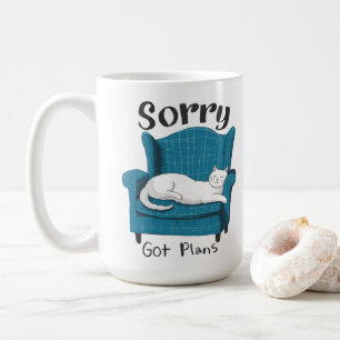 Caneca De Café Desculpe, tenho planos Presente engraçado para ama