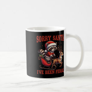 Caneca De Café Desculpem Papais noeis que eu fui um Feral Engraça