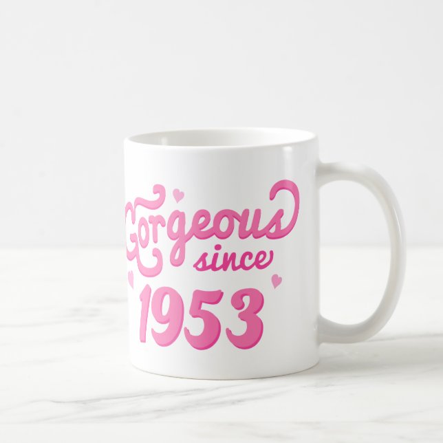 Caneca De Café Desde 1953 presente de aniversário lindo para ela (Direita)