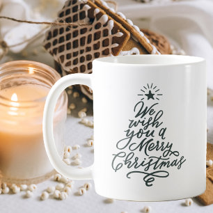 Caneca De Café Desejamos Feliz Feriado De Natal