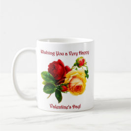 Caneca De Café Desejando-lhe um presente Rosa muito Feliz dia de