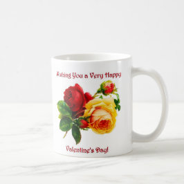 Caneca De Café Desejando-lhe um presente Rosa muito Feliz dia de
